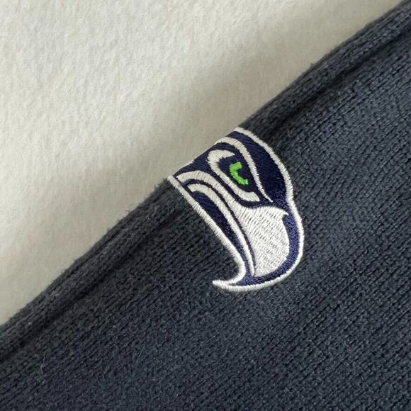 Tommy Bahama Knit Sweater Mens Large Blue Football Seattle Seahawks Mens Zip - Picture 11 of 11